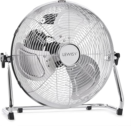 LEWIS'S Floor Fan - Chrome Gym Fan - 14 