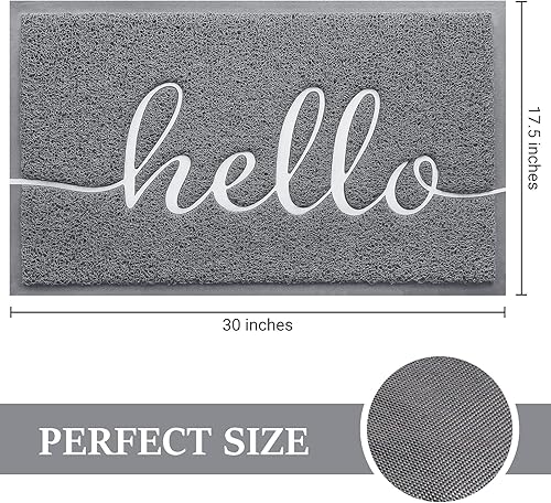 Miniatura 34 de BeneathYourFeet - Tapete de bienvenida de bajo relieve, de puerta delantera, interior y exterior, alfombras antideslizantes para entrada, patio