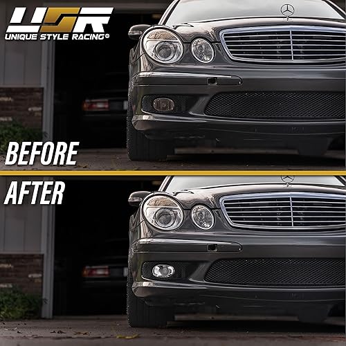 Miniatura 4 de USR - Proyector de lente de vidrio mejorado con luz antiniebla (izquierda + derecha) compatible con Mercedes W203 Clase C Sport 2005-2007 paquete