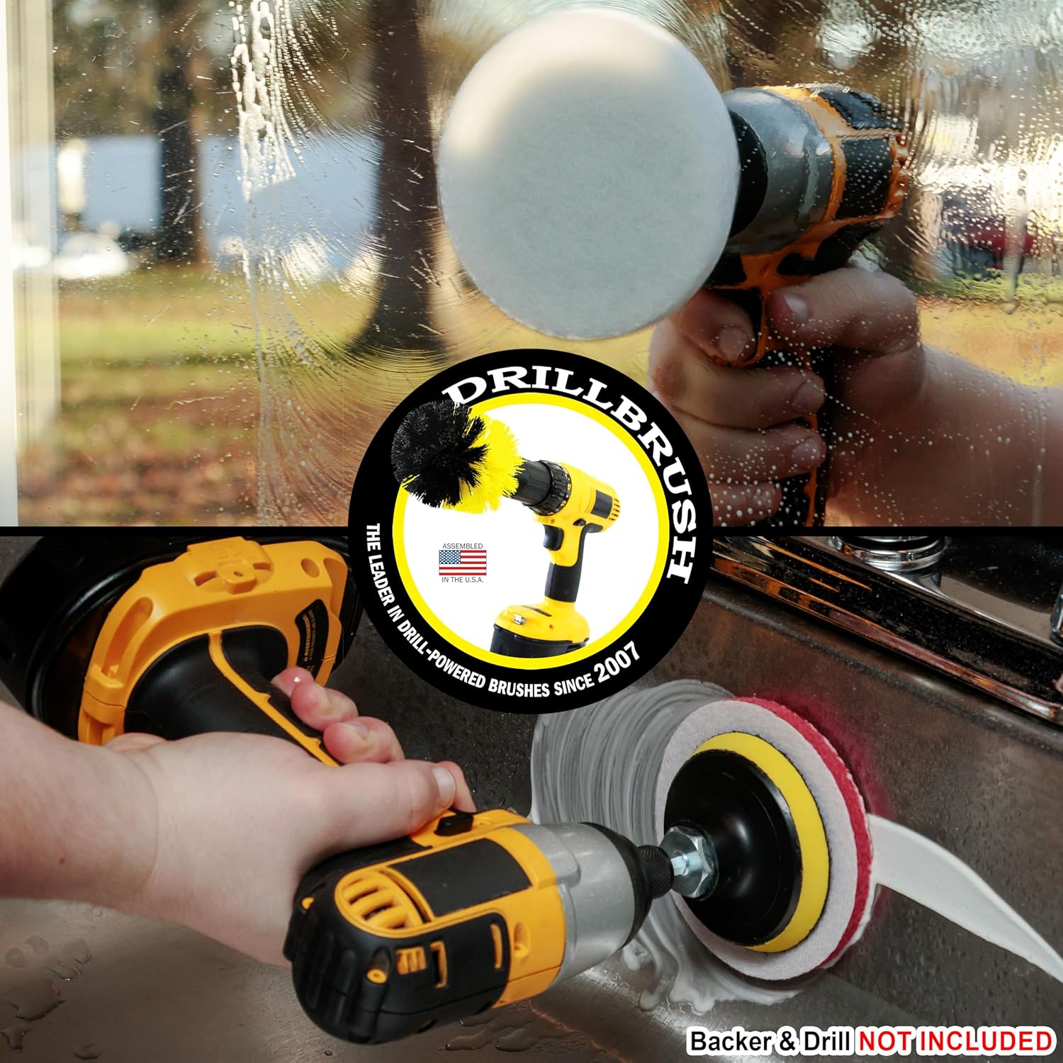 Multipurpose Cleaner Paste and Power Scrubber Kit for Household Cleaning - Bathtub Cleaner - Toilet Brush Cleaning Products - Grout & Tile Cleaner - Hard Water Stain Remover - Bathroom Cleaning Tools