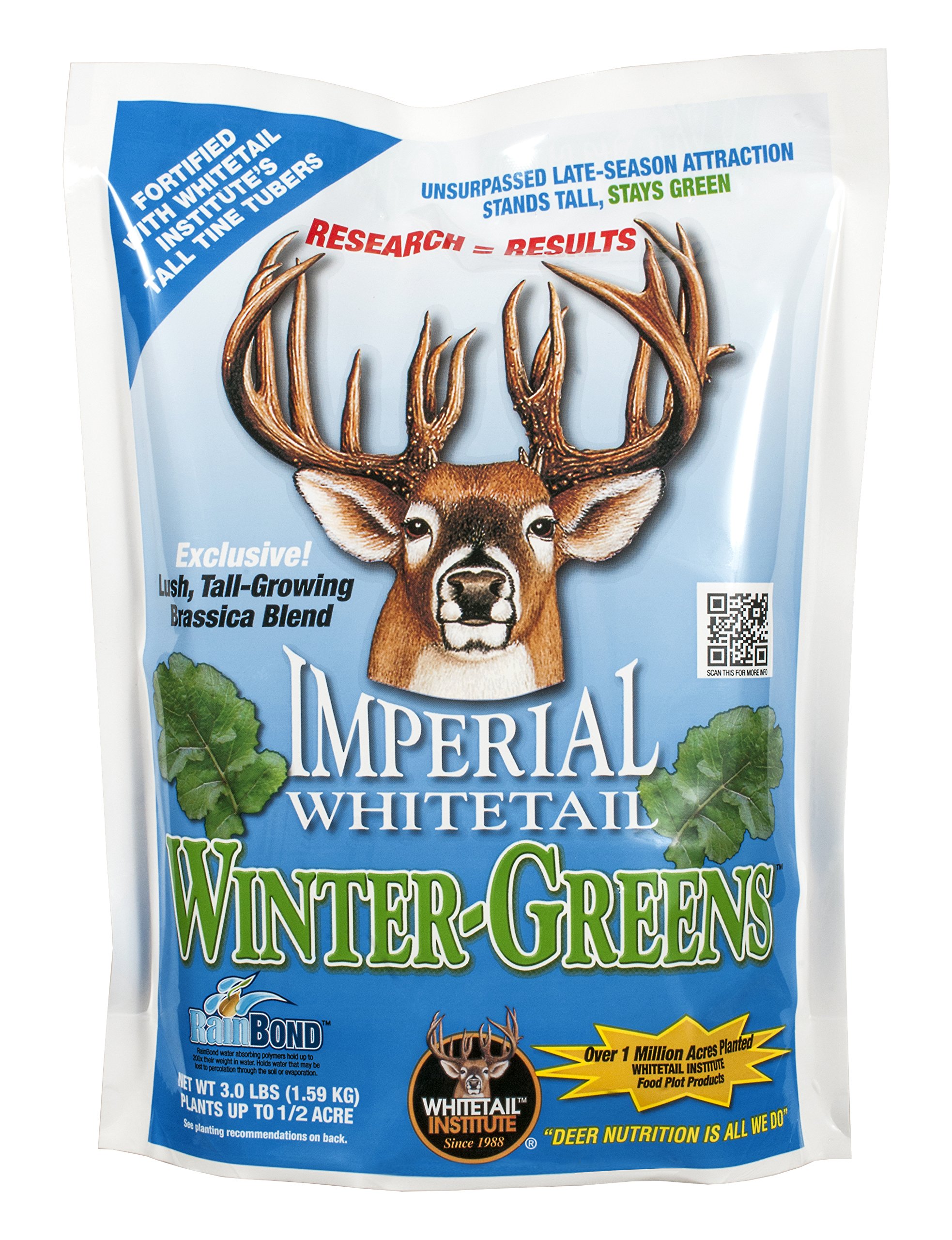 Winter-Greens Deer Food Plot Seed for Fall Planting - Annual Brassica Blend to Attract and Hold Deer in The Early and Late Season - Very Cold and Drought Tolerant
