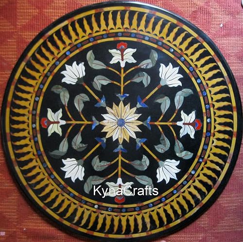 Handmade Marble Dinner Table Top | 36 x 36 Inches