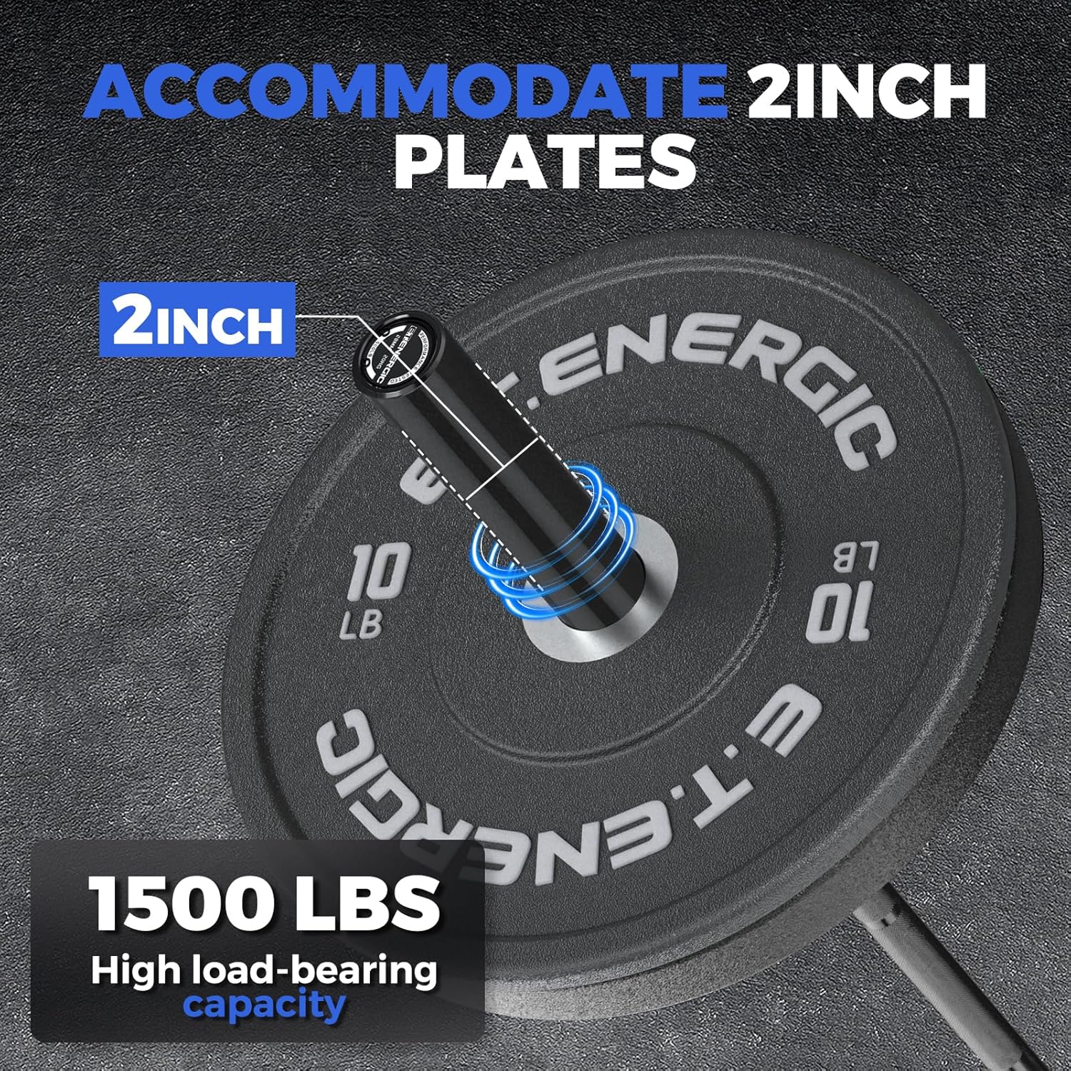 Olympic Barbell 7FT 45LB, 1500LB Capacity Weight Bar for Home Gym, 2-Inch Olympic Barbell for Weightlifting, Powerlifting, Squat, Deadlift and Bench Press