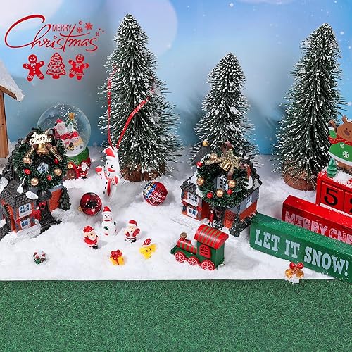 Miniatura 6 de Accesorios de pueblo navideño de 5 x 50 pulgadas, tapete navideño en miniatura para calle, aldea navideña, nieve, decoración de calle para paisaje