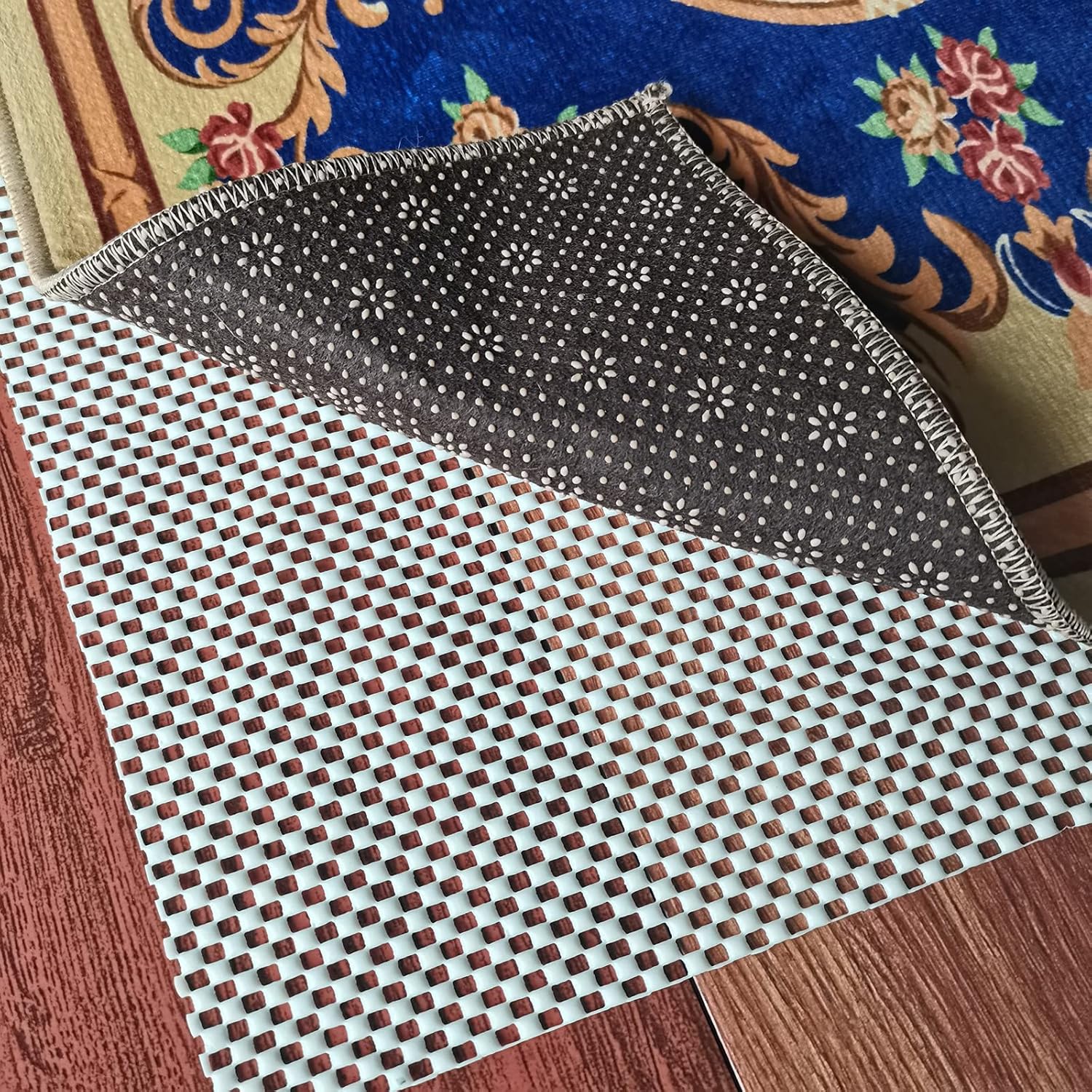 Dingcheng Non Slip Area Rug Pad Both Hardwood Floors and Tile Floors