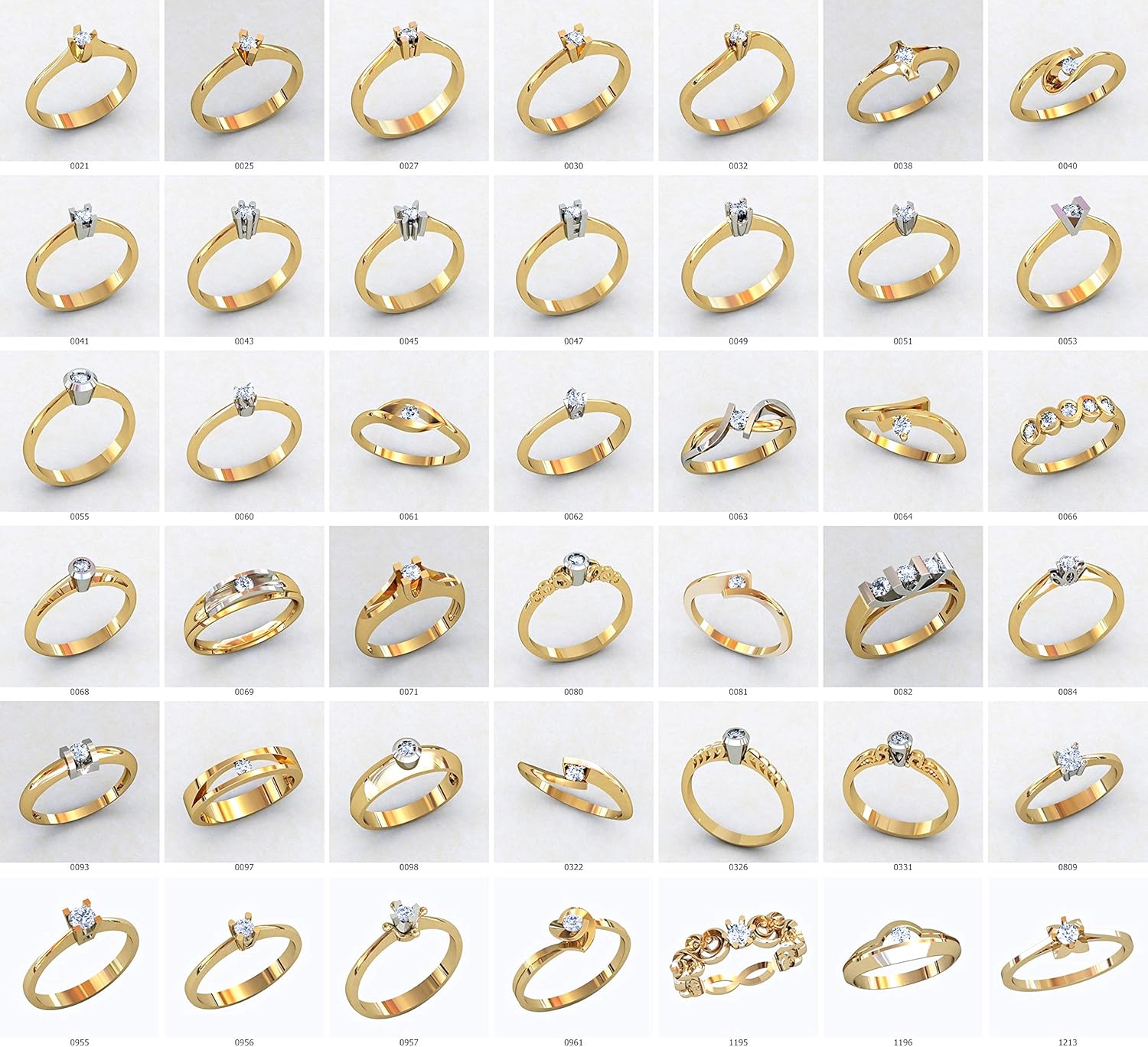 hvedch Set of 42 Ring Wax Patterns for Lost Wax Casting Jewelry/Main