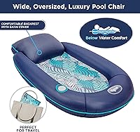Vista 2 de Nuevo Aqua Easy Comfort - Silla de piscina flotante y salón con portavasos - Blue Fern