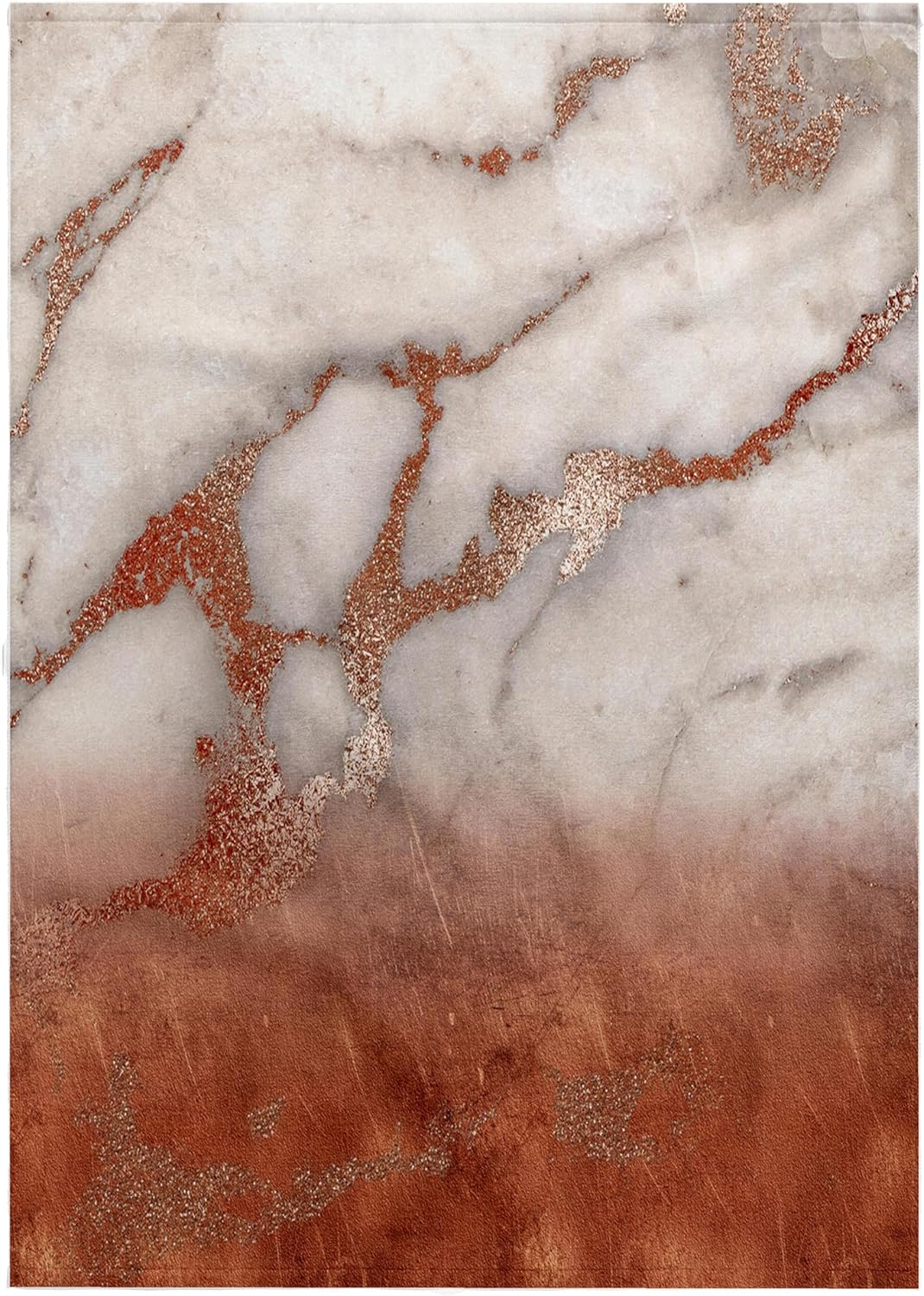 3dRose Luxury Grey Copper Ombre Gem Stone Marble Glitter Metallic Faux Print 22x30 Bath Hand Pool Towel