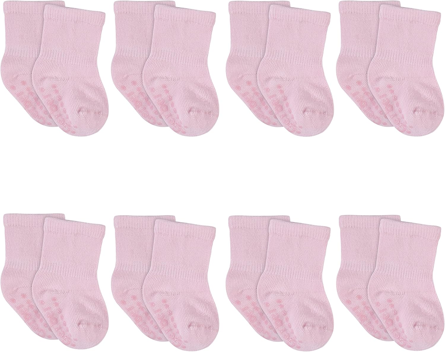 Gerber Baby 8-Pack Wiggle-Proof Jersey Crew Socks