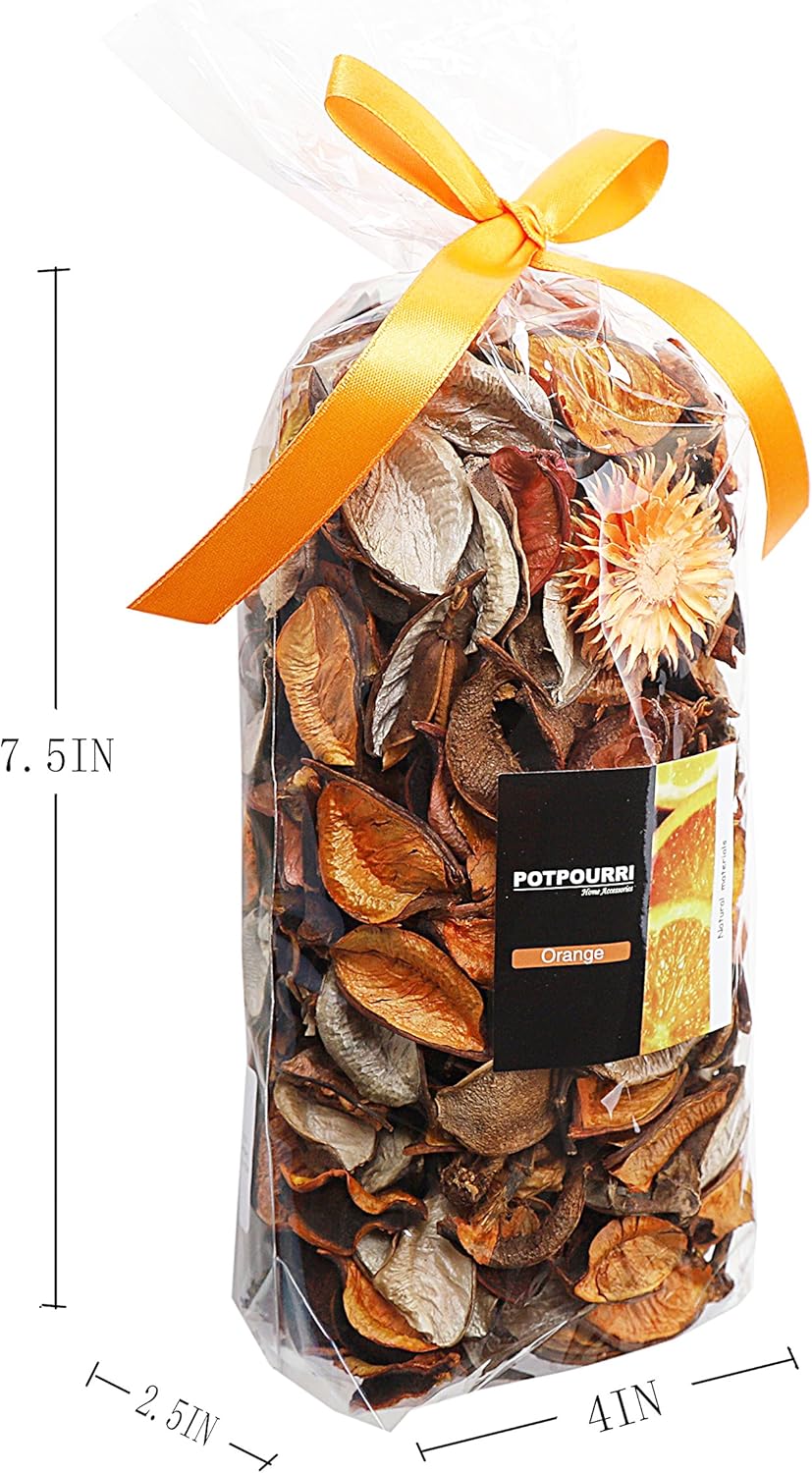 Qingbei Rina Orange Potpourri Green Moss Balls Decorative Bowl Vase Filler Home Fall Decor