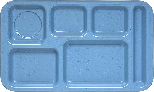 Miniatura 2 de CFS 4398392 Bandeja para cafetería y comida rápida con 6 compartimentos, para mano derecha, 9 x 15 pulgadas, color arena