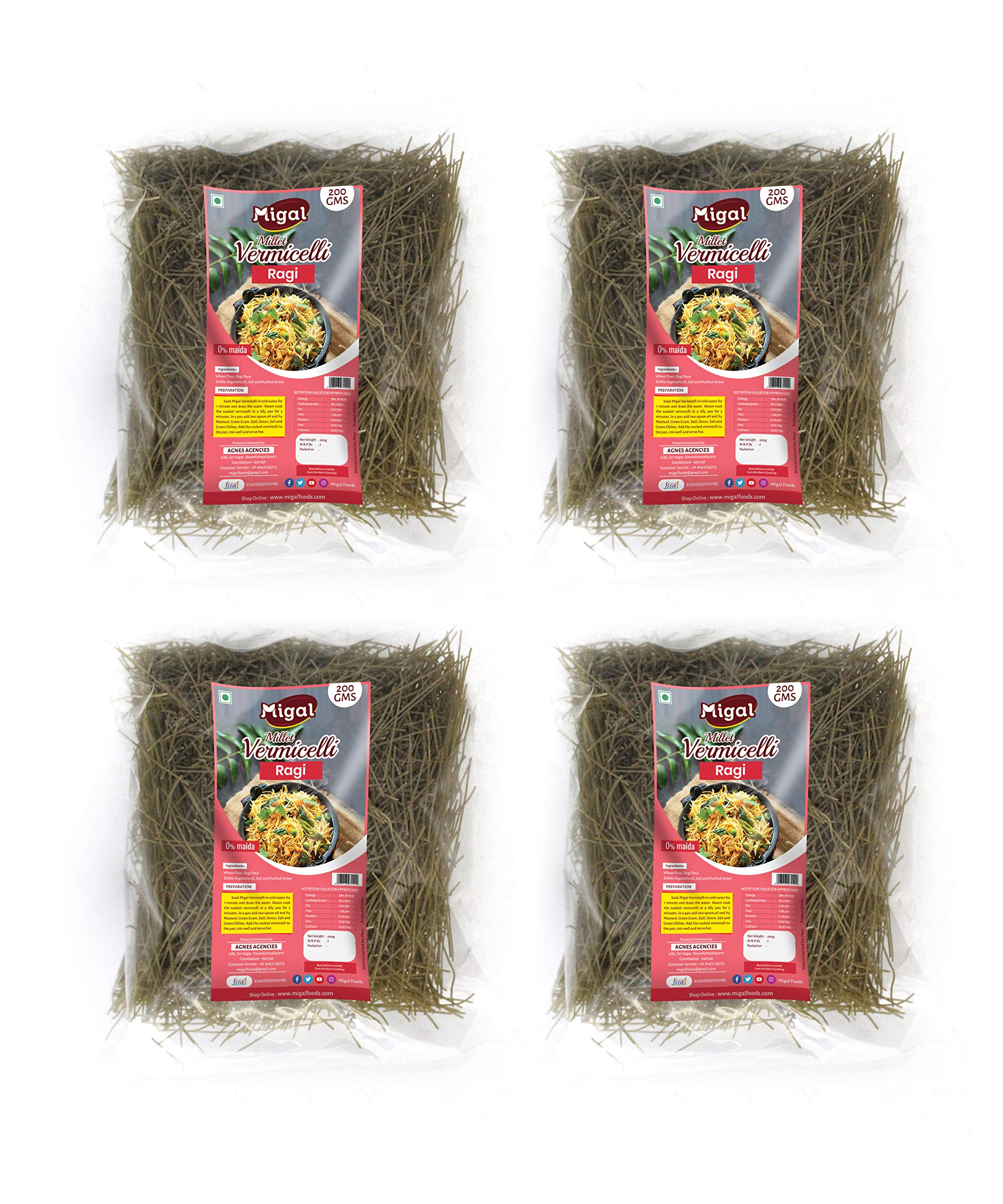 Migal Ragi Vermicelli Pack of 4 (B08Z8CY73T) Amazon Price History, Amazon Price Tracker