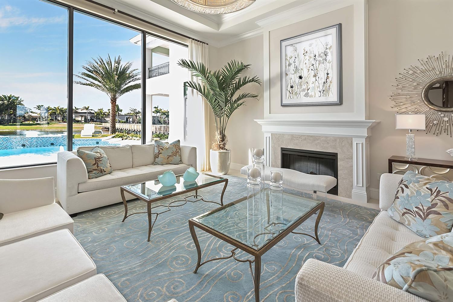 Wildflower Mist II Contemporary Artwork Flower Art Framed Landscape Painting Giclee Canvas Prints Wall Decor