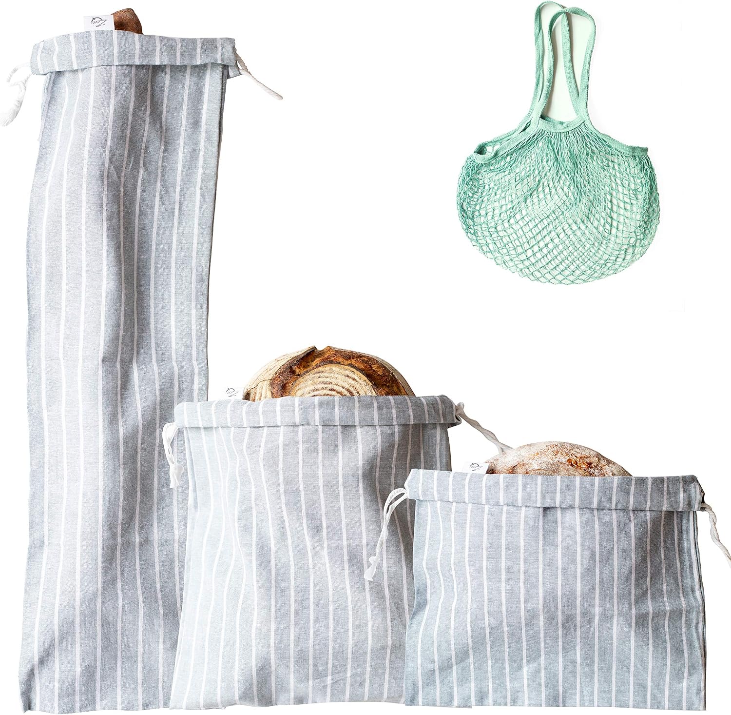Amazon.com: Bread Bags for Homemade Bread, Set of 3 Premium Quality ...