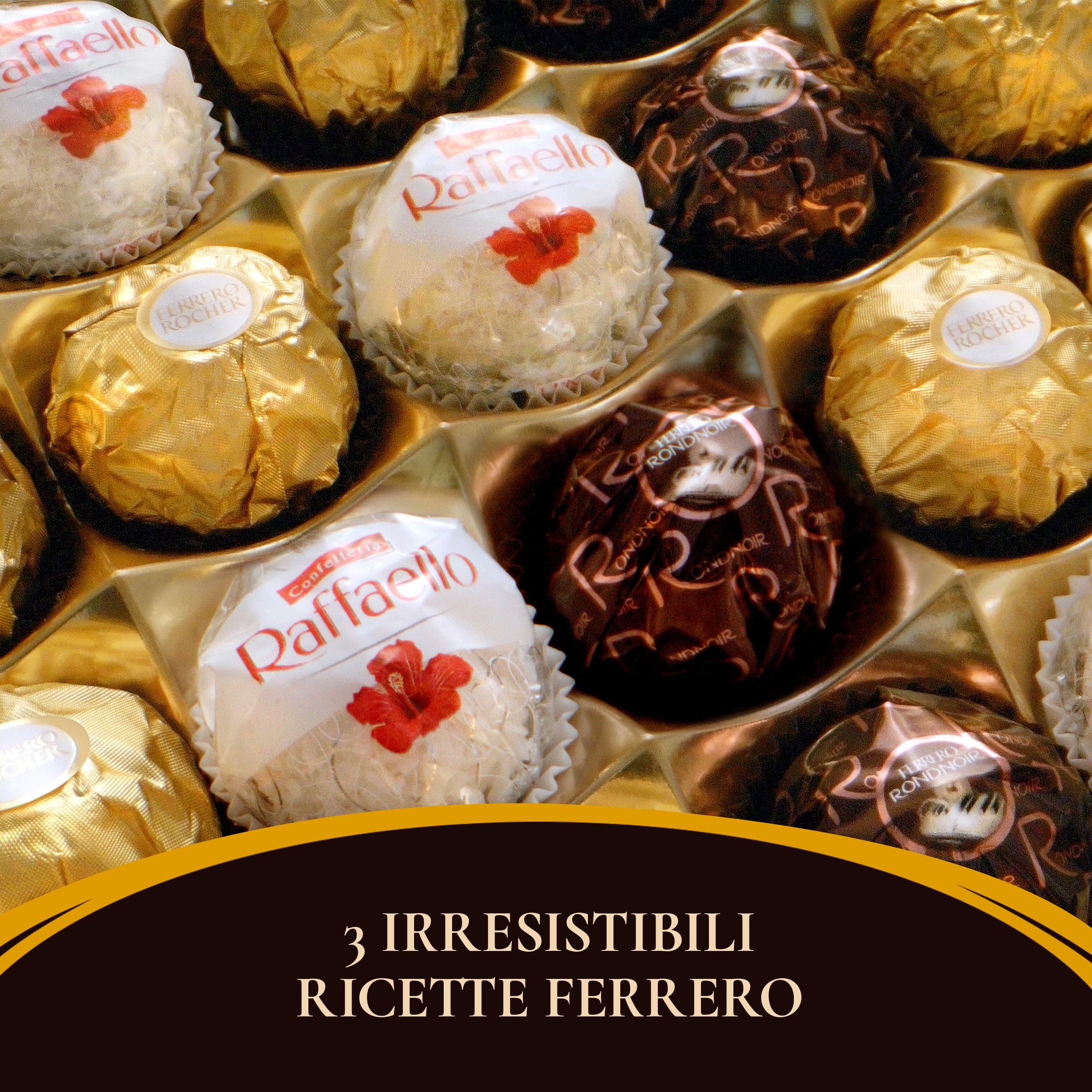 Ferrero Collection - 48 Specialità Assortite al Cioccolato, Racchiuse in una Elegante Scatola Natalizia, Idea Regalo Natale, Compleanno e Anniversario, Confezione da 518 gr