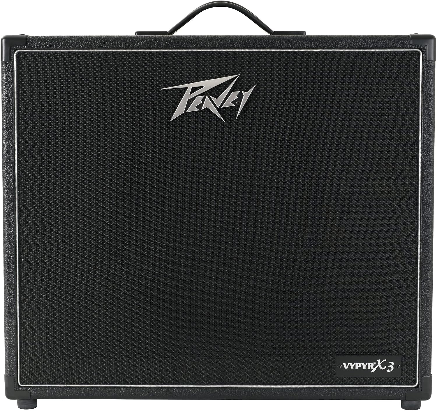 Close-up of the Peavey VYPYR X3 control panel with knobs and display