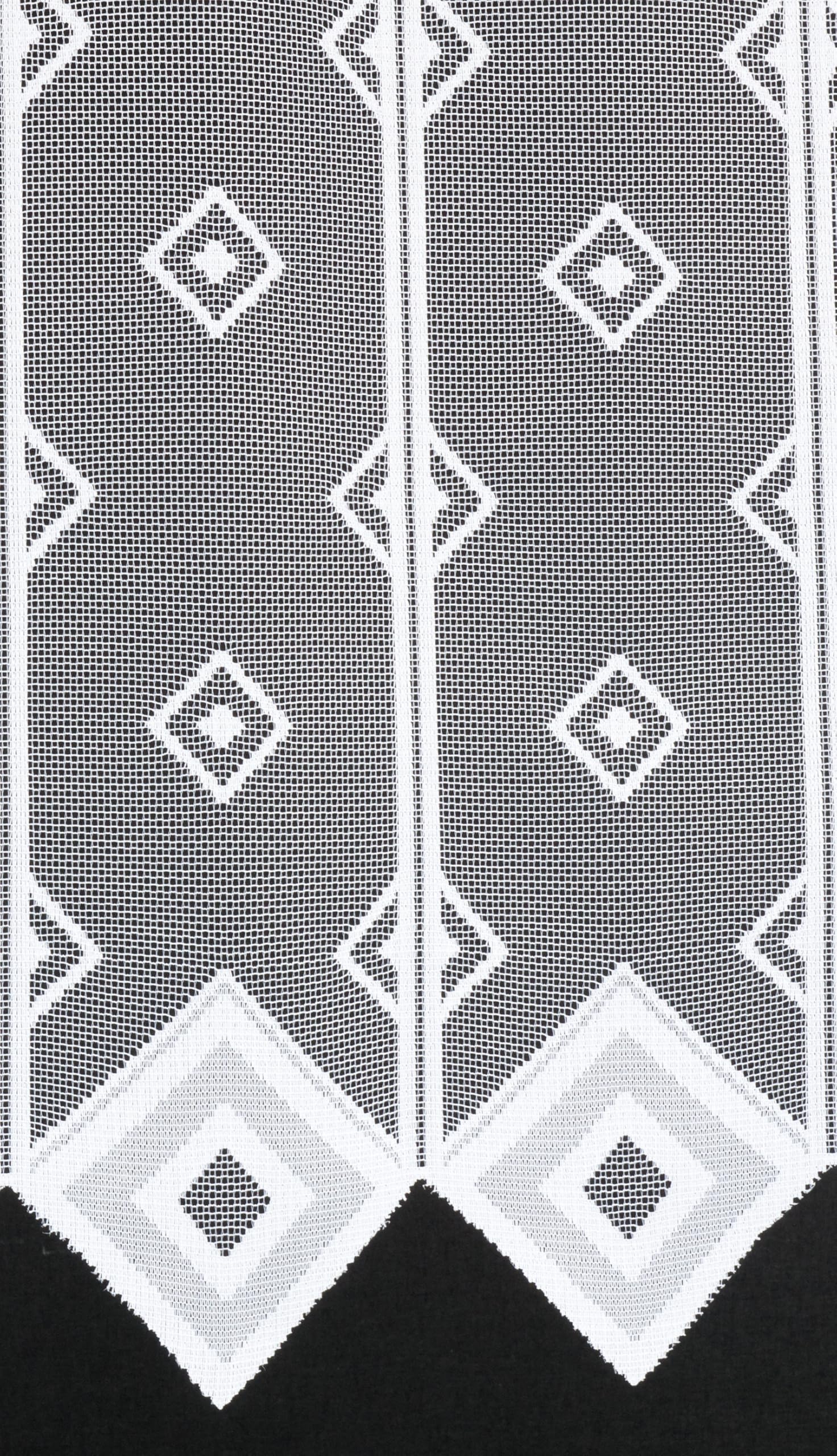 Scheibengardine Quadrate 120x287,5 cm H/B weiß Bistrogardine Vorhang Küche 1er Pack