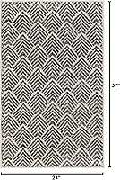 Vista 2 de Unique Loom Eco Trellis Collection - Alfombra de área - Osage (rectangular 2 pies 0 pulgadas x 3 pies 0 pulgadas, marfil carbón)