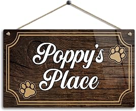 Personalised Gloss Metal Dog Sign – Custom Name Plaque for Dog House, Kennel, or Home Décor - A5 Size 21x15cm