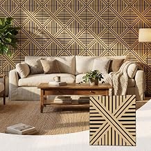 Acoustic Wall Panels, Decorative Acoustic Panels for Walls 23.6"x23.6", Sound Absorbing Wood Wall Panels for Interior Wall Decor, PVC Wood Grain HDF Acoustic Panels White Oak, 4 Pack