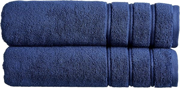 Christy Antalya Lot de 2 Serviettes de Bain 90x150cm Bleu Denim