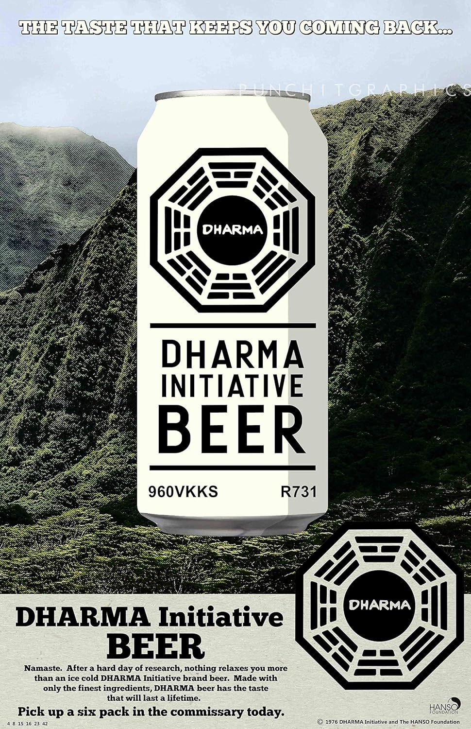 DHARMA Initiative Beer Advertisement Poster ... - Amazon.com