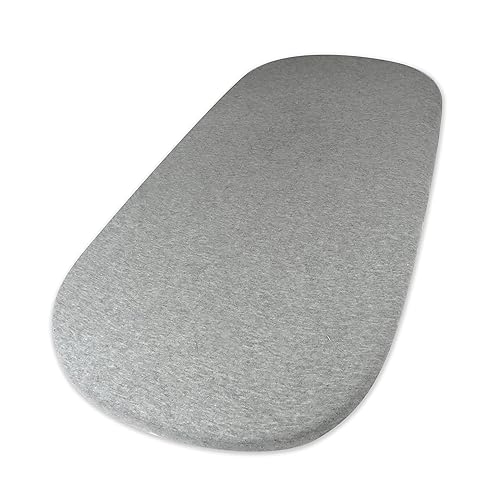 Miniatura 1 de HonestBaby Sábana bajera ajustable de algodón orgánico, color gris jaspeado, talla única