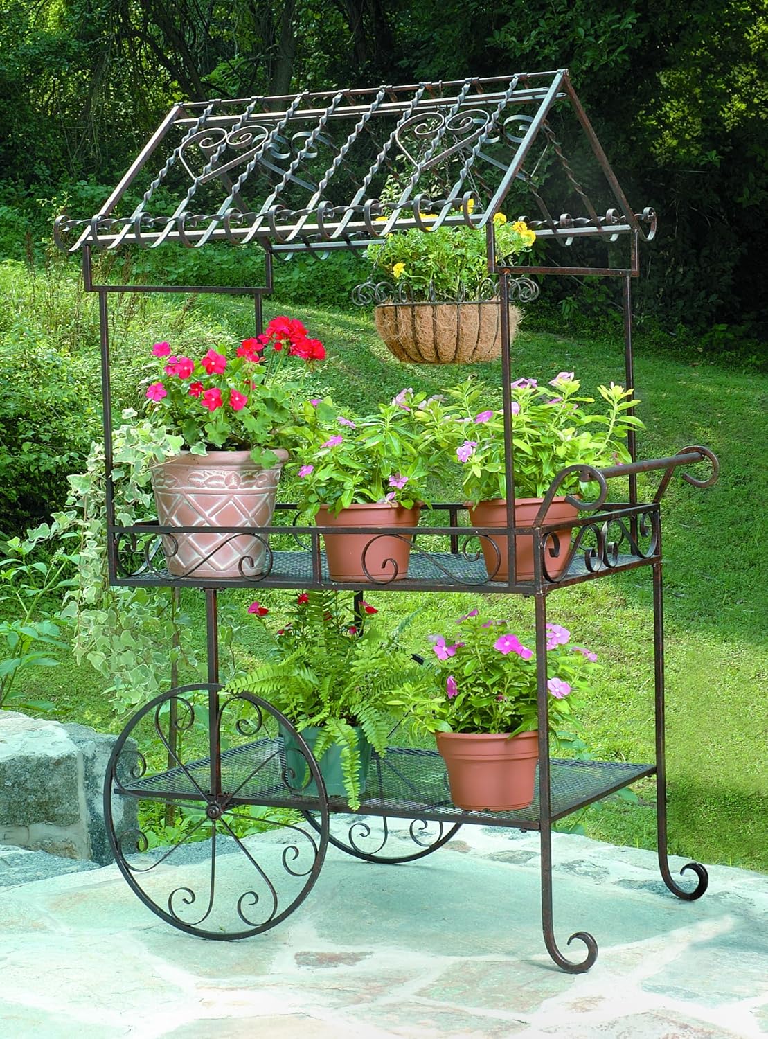 Deer Park Ironworks (TC104) Steel Flower Cart, Large