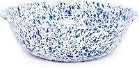 Vista 1 de Enamelware Cuenca Mediana, 8 cuartos de galón, Azul/Blanco Splatter (individual)