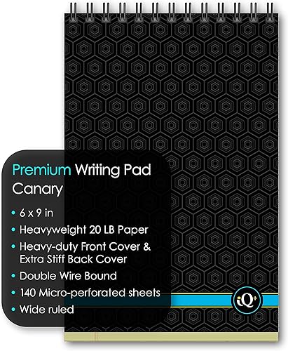 Miniatura 3 de iScholar iQ+ Bloc de escritura premium, canario, 6 x 9 pulgadas, 140 hojas, doble alambre (69120)