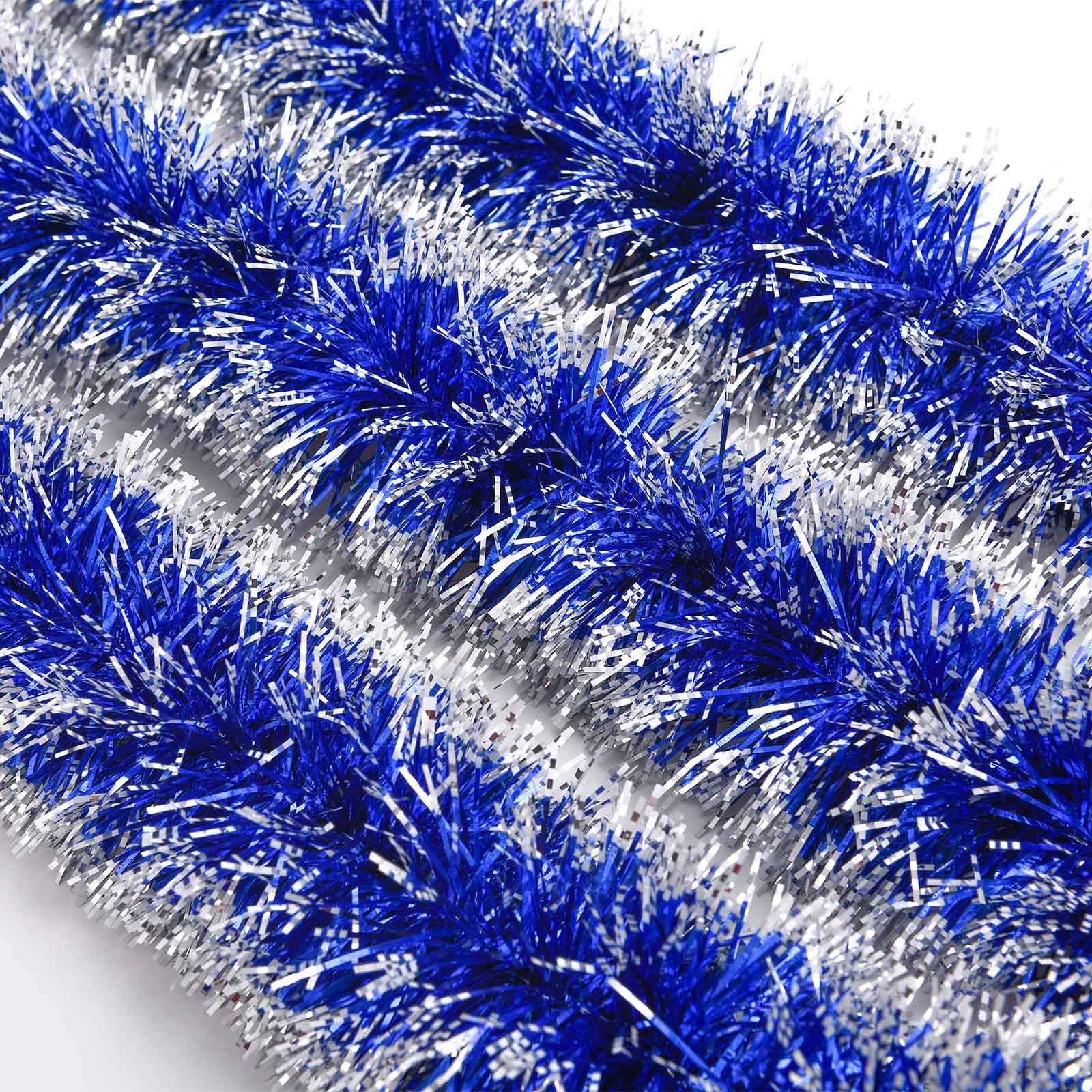 Guirlande De Noël Bleue Épaisse 10 Mètres | Décorations Sapin, Escalier, Plafond