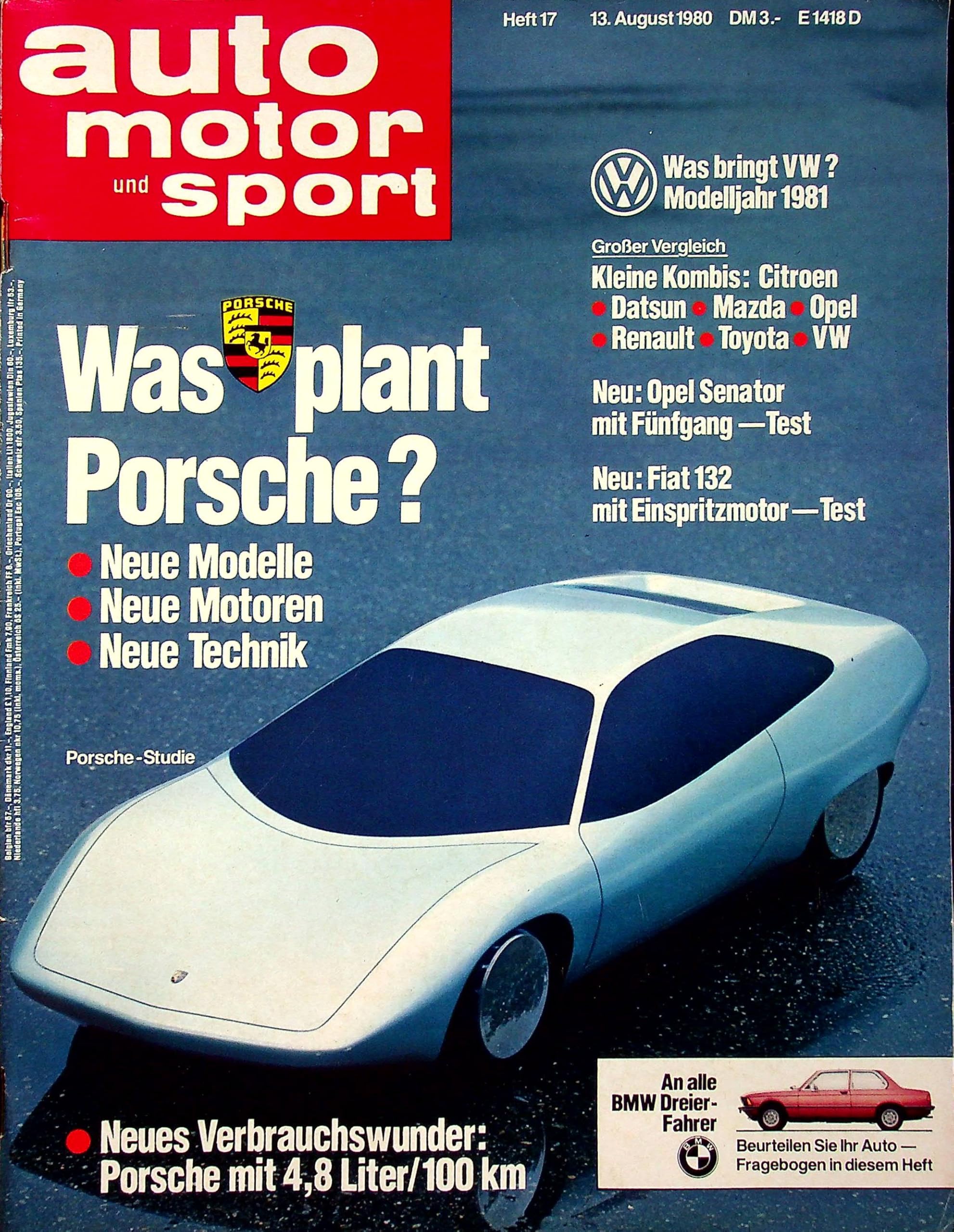 Echte, historische Zeitschrift von 1980 - Garantiert 46 Jahre alt - Personalisiertes Geschenk 46. Geburtstag Mann - Original aus 1980 - Die Geschenkidee für Männer - Auto Motor Sport 17/1980