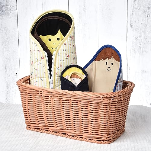 Miniatura 7 de Constructive Playthings Muñecas anidables de tela para niños, juguetes de aprendizaje con accesorios de ropa enseñan a vestirse a sí mismos, muñecas