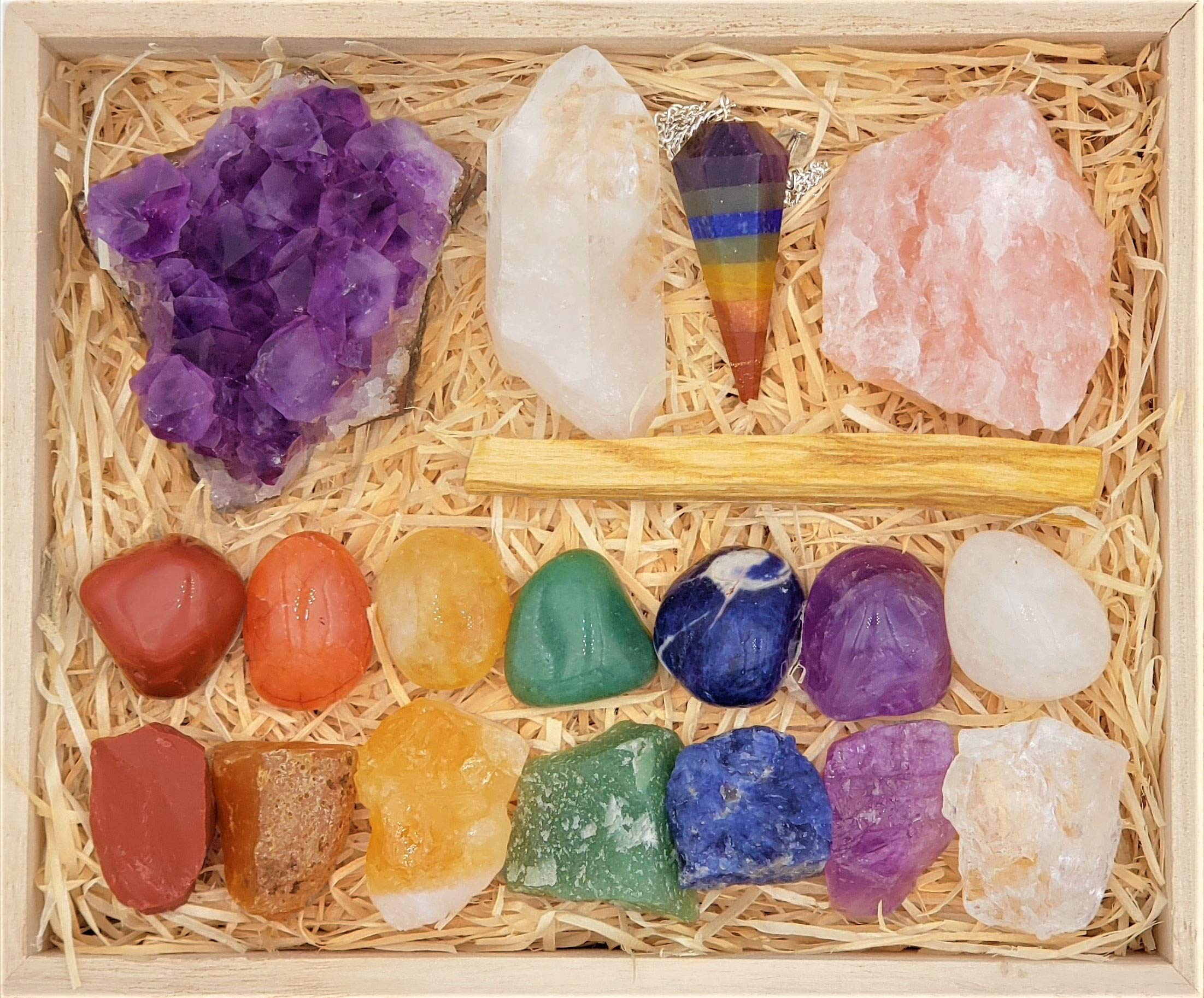 Buy ZATNY Deluxe Healing Crystals In Wooden Box 7 Chakra Set Tumbled Buy ZATNY Deluxe Healing Crystals In Wooden Box 7 Chakra Set Tumbled