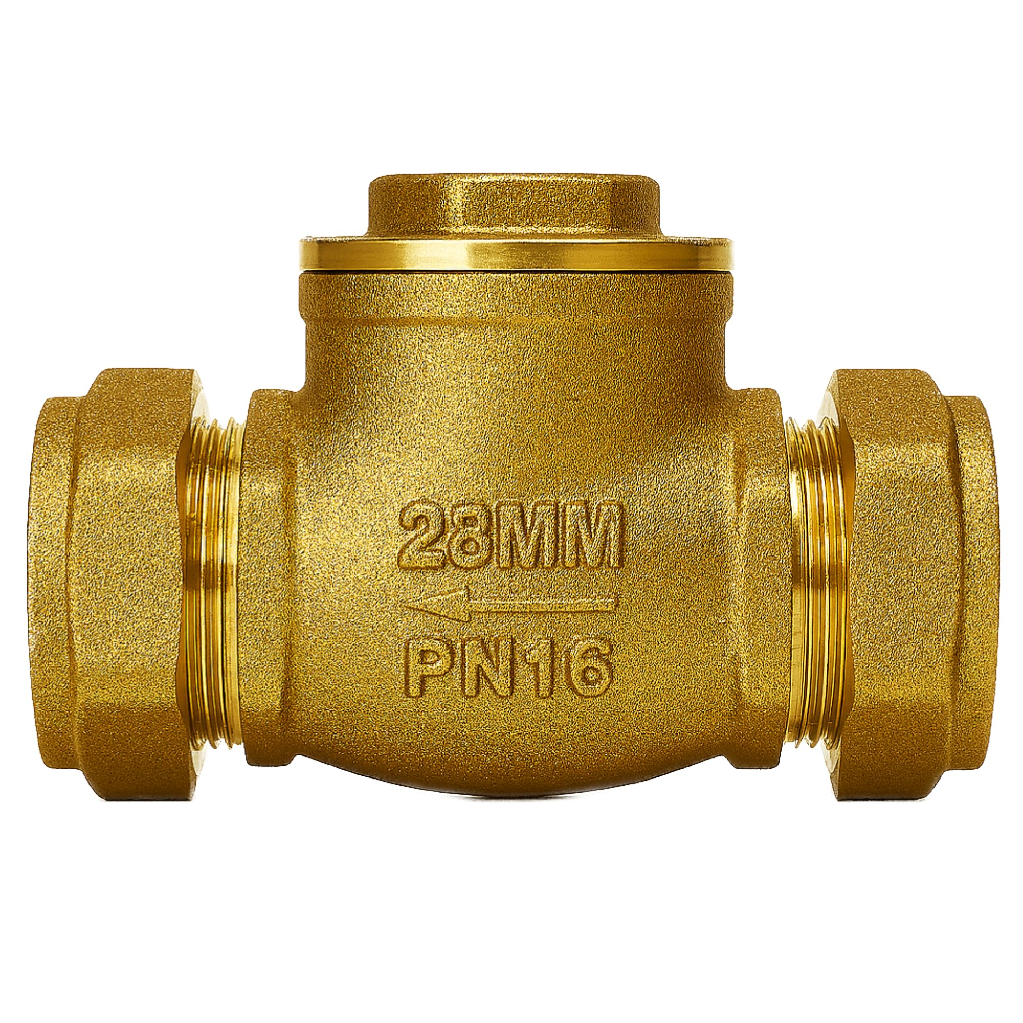 Clapet anti-retour en laiton 28mm raccord compression BSP chauffage