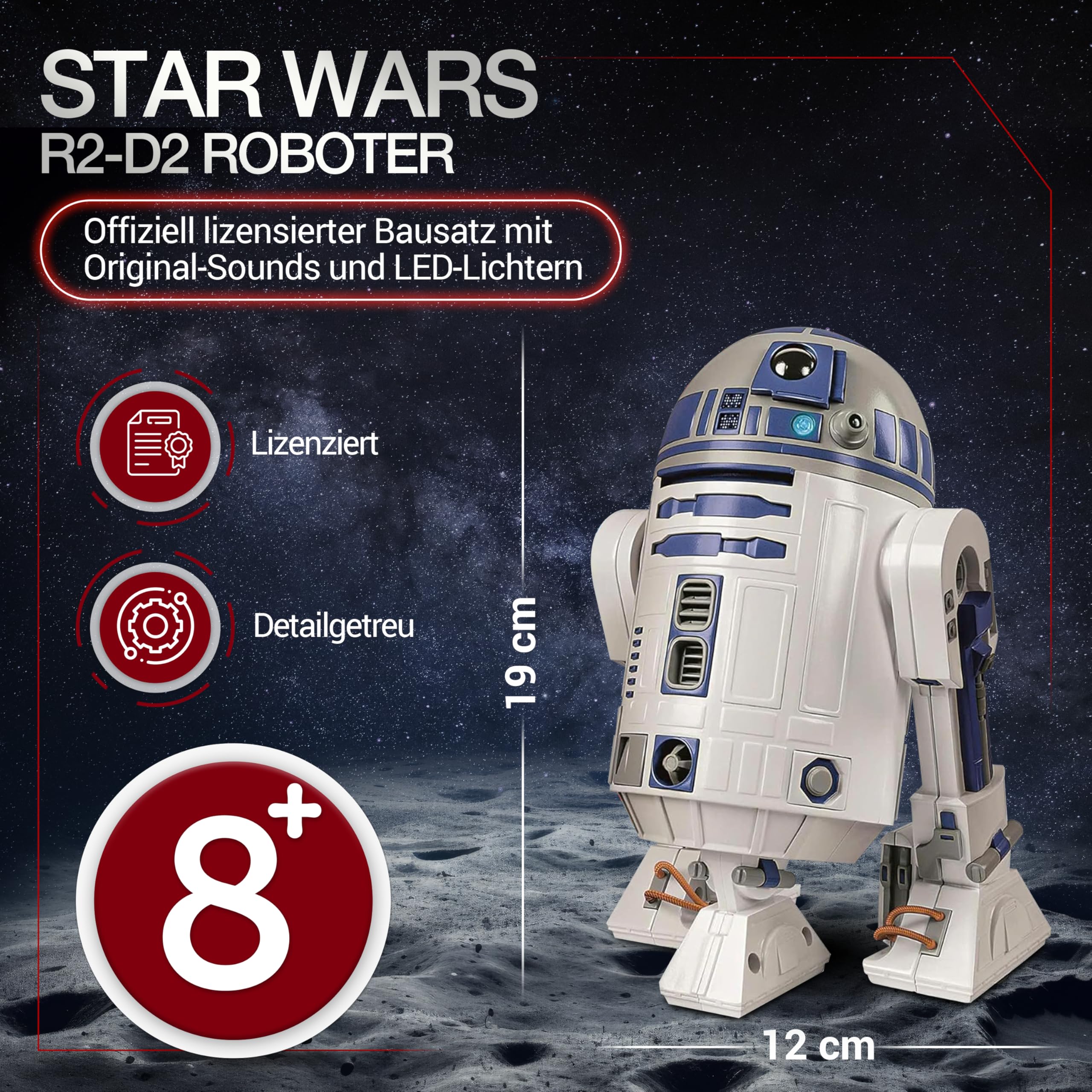 Star Wars R2-D2 Roboter - Bausatz mit über 50 Teilen für Kinder ab 8 Jahren | Inkl. App zur Programmierung - Lernspielzeug mit MINT-Ansatz - 59457 von Clementoni