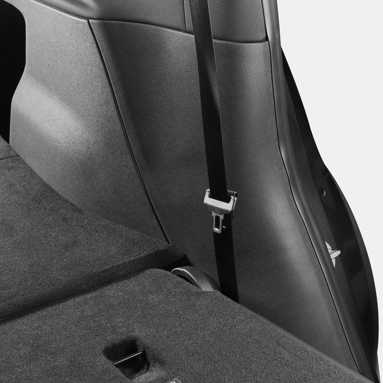 LUCKEASY Tylny bagażnik boczny pokrowiec ochronny do Tesla Model Y Juniper 2025 2026 nowy 5-osobowy bagażnik ochrona lewego i prawego panelu TPE Velcro Stick Cargo Side Protect Mat Czarny