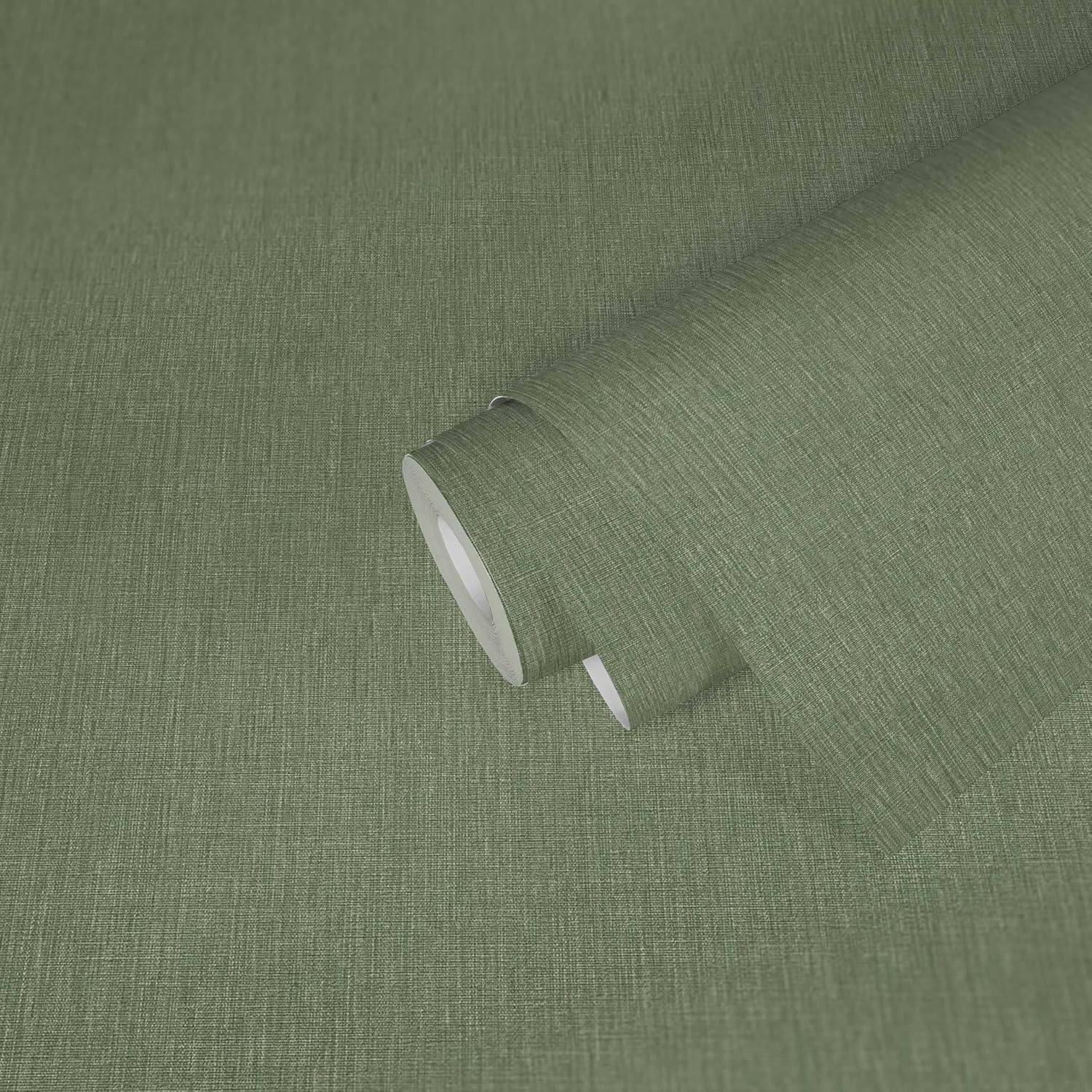 Livingwalls 396521 Plain Wallpaper in Green Plain High-Quality Wallpaper with Textile Structure for Various Rooms 10.05 m x 0.53 m Made in Germany