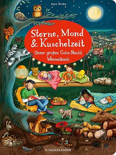Sterne, Mond und Kuschelzeit. Unser großes Gute-Nacht-Wimmelbuch: Gute-Nacht-Buch zum Einschlafen, Erzählen und Träumen für Kinder ab 2 Jahre │ Perfekt für das Abendritual der Kleinsten