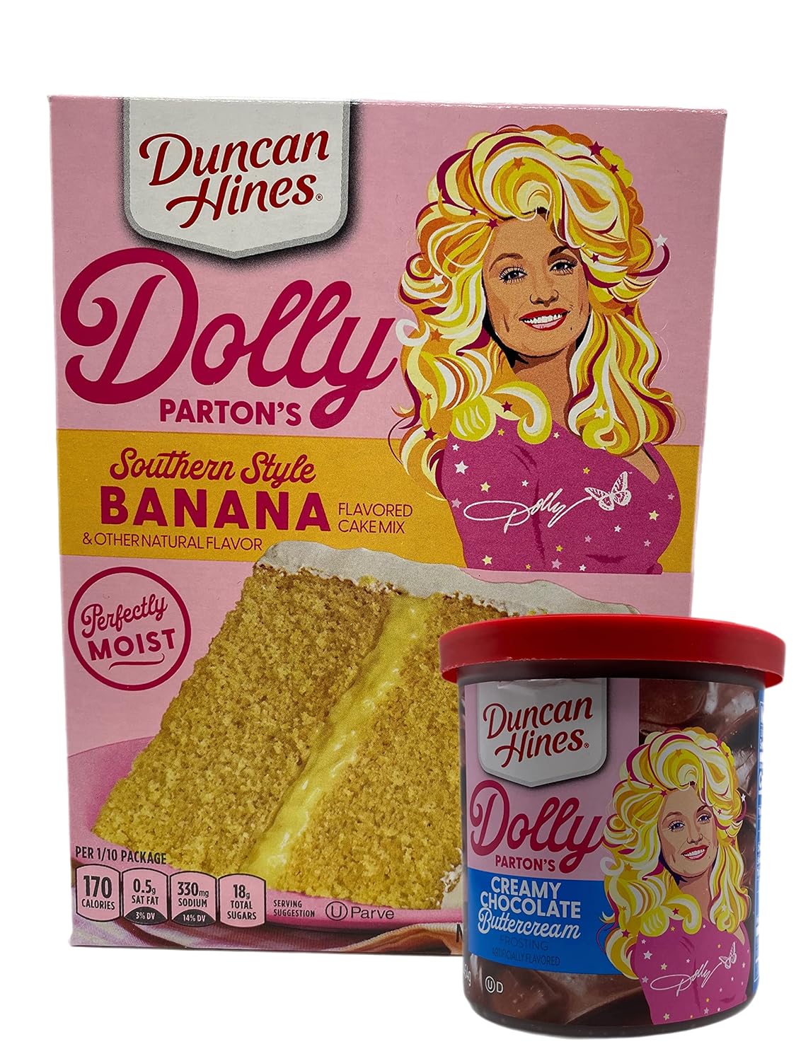 Southern Style Banana Cake Mix and Creamy Chocolate