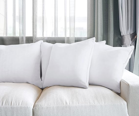 Utopia Bedding Throw Pillows (Set of 4, White), 20 x 20 Inches Pillows