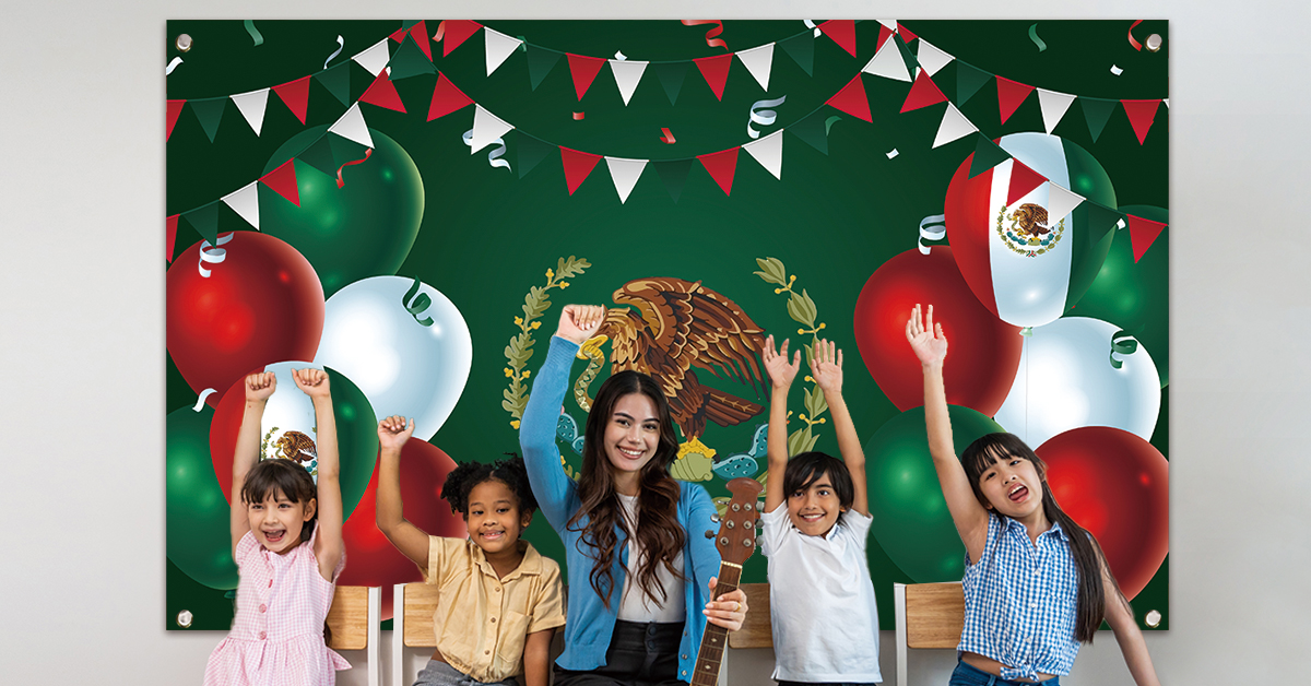 Mexican Independence Day Backdrop 7x5FT - Viva Mexico Photography Background
