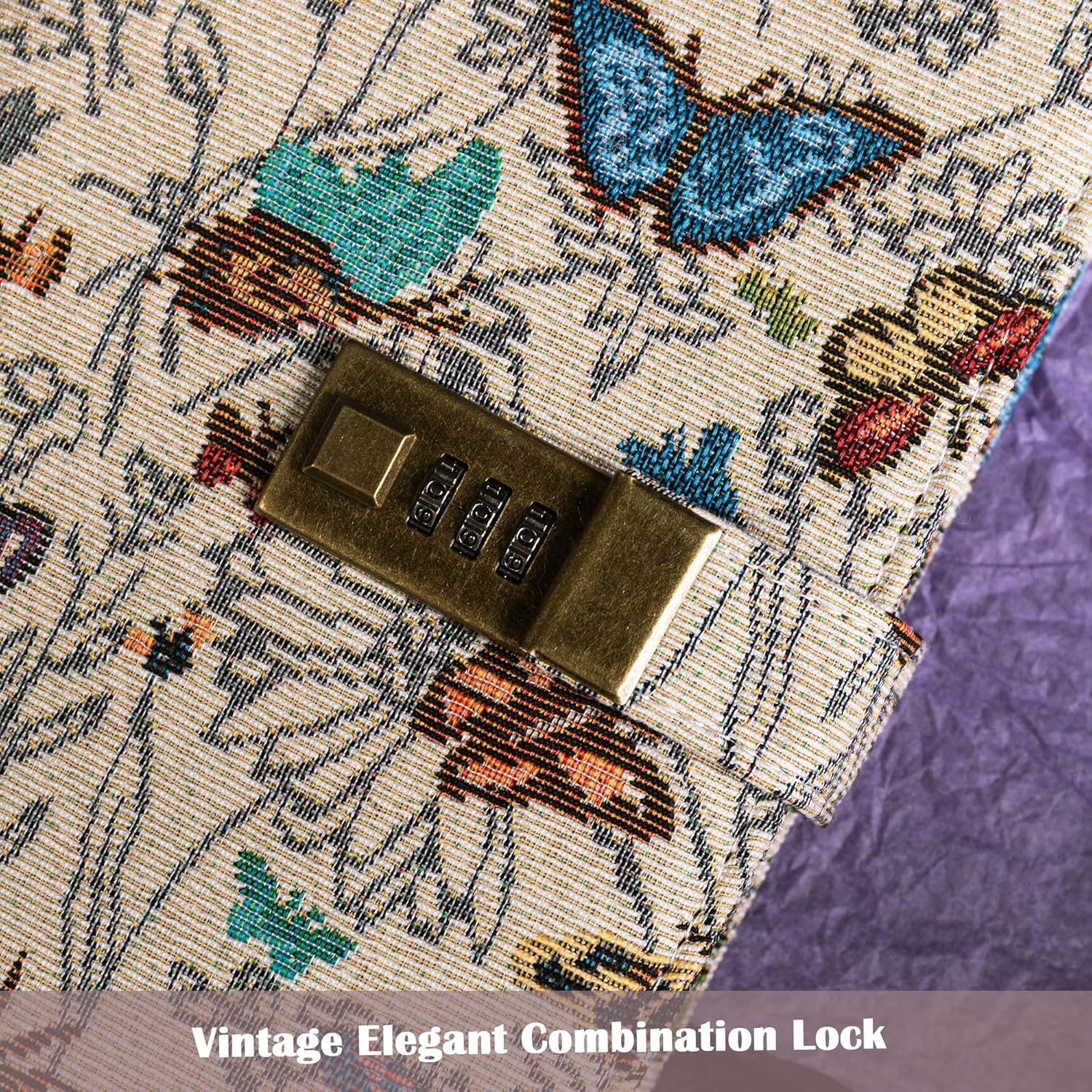 TIEFOSSI Embroidered Diary with Lock, Lined Lock journal for Women Men, Aesthetic Journal with Pen, Hardcover Journal for Journaling Writing Planning, 100 GSM Thick Paper, 224 Numbered Pages - Image 6