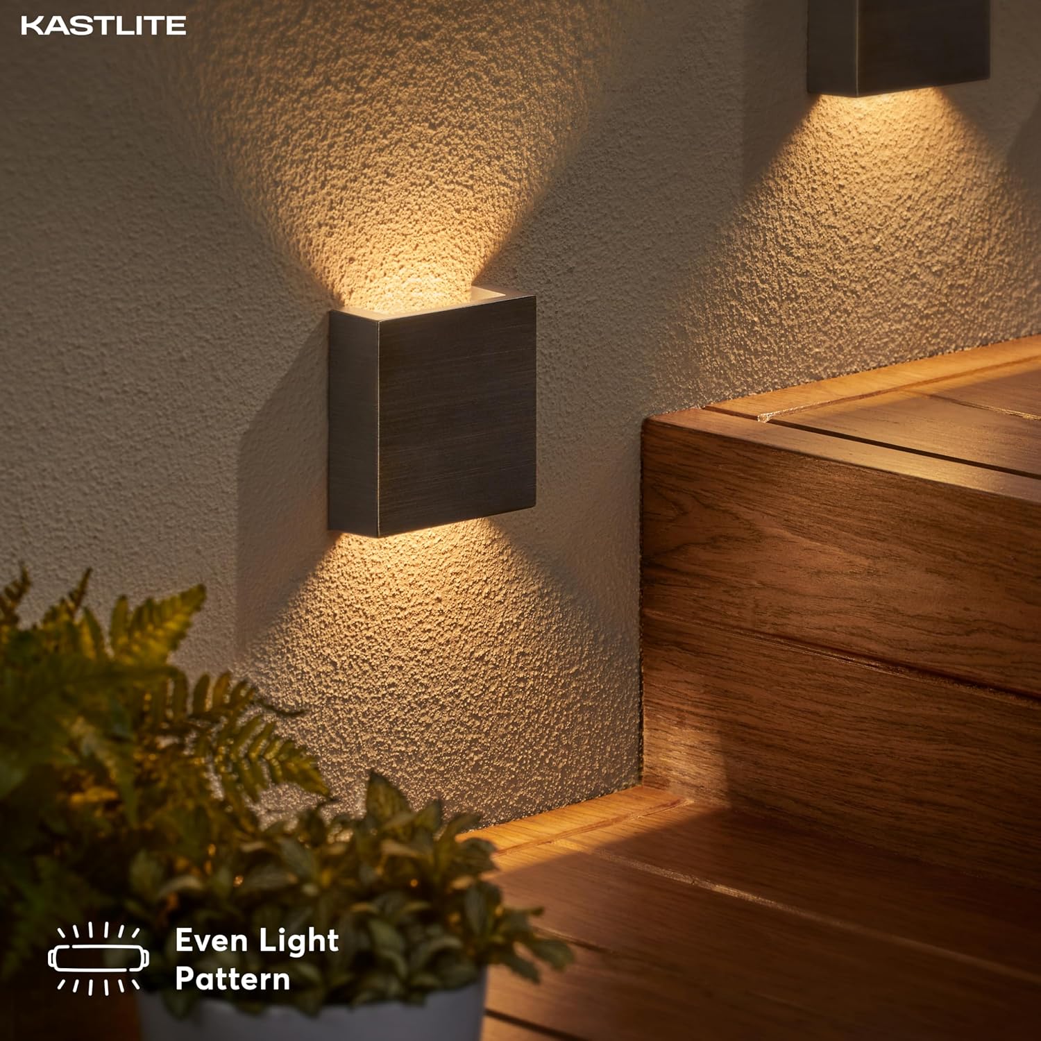 KASTLITE 3.5W 100LM LED Deck/Step Light with Brass Finish for Pathways, Steps,Decks | 12V Soft White 3000K Integrated LED Outdoor Deck and Step Light | IP65 Waterproof | Single Unit