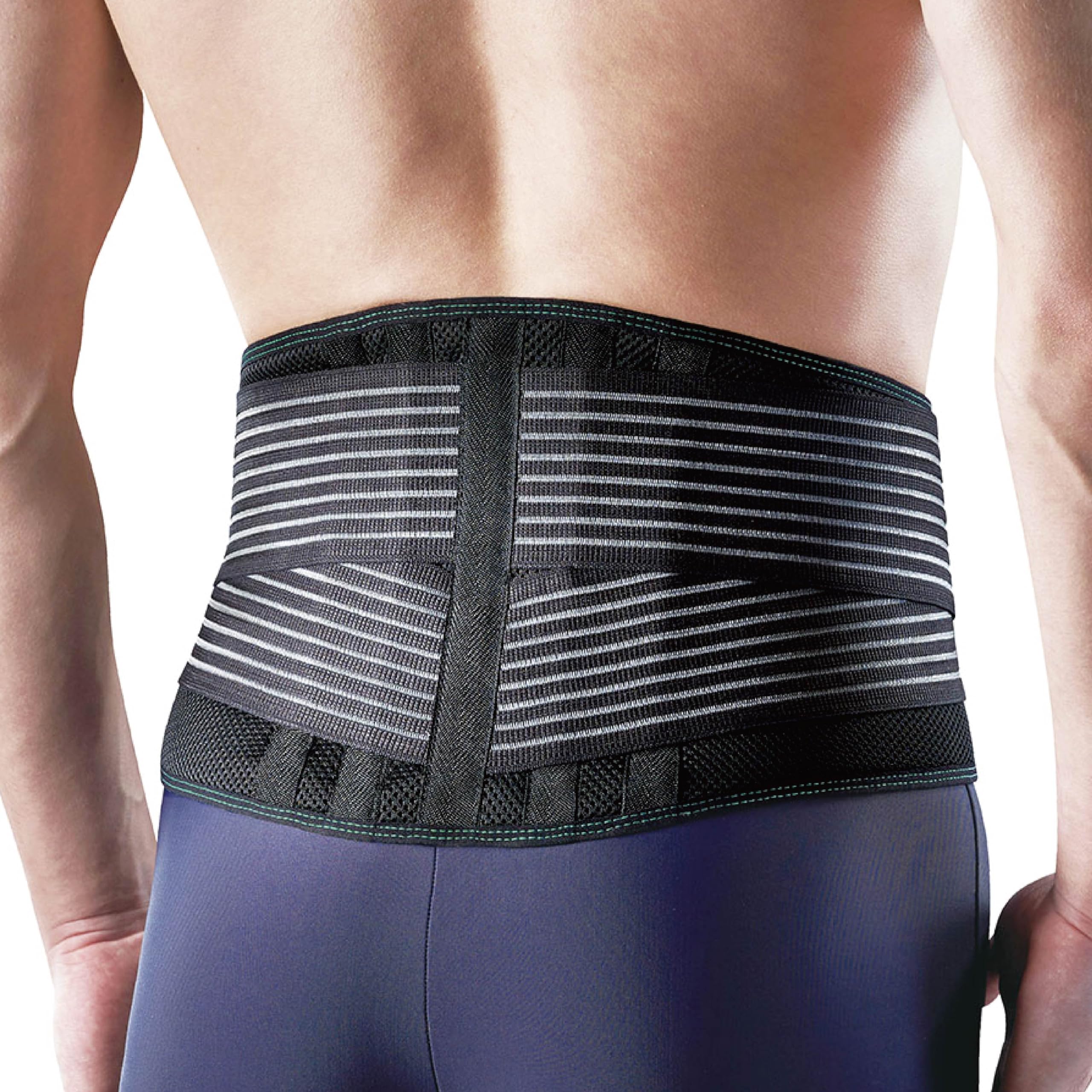 RW501 Breathable Back Support Belt - Back Stabilizer with Flexible Stays - Relief for Lower Back Pain, Herniated Disc, Sciatica, Scoliosis and Heavy Lifting Work (Black, S/M)