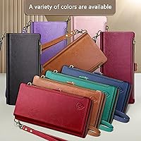 Vista 9 de XcaseBar for Samsung Galaxy A14 5G Wallet case with Zipper Credit Card Holder 【RFID Blocking】, Flip Folio Book PU Leather Phone case Shockproof