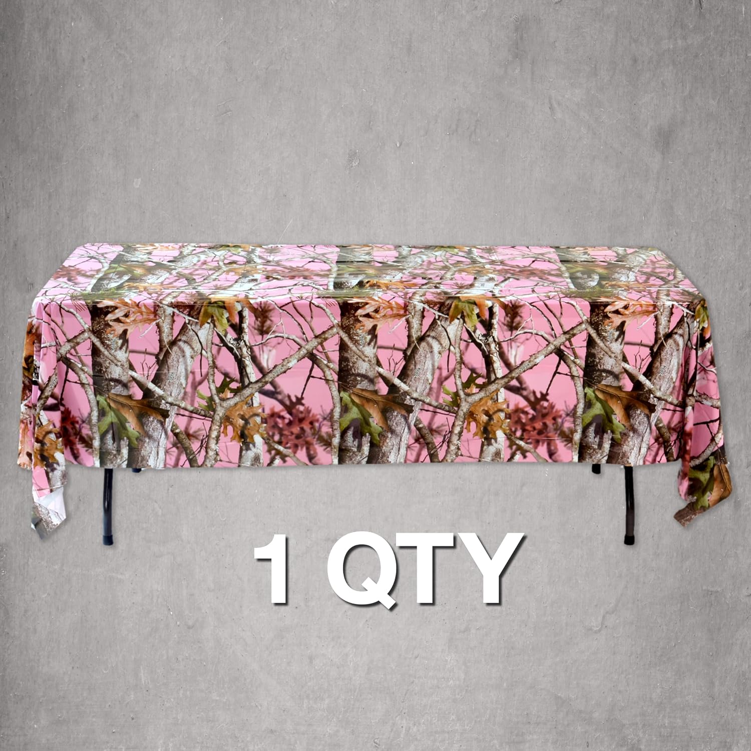 Pink Camo Table Cover-54x108-Heavy Duty PVC Tablecloth-Havercamp