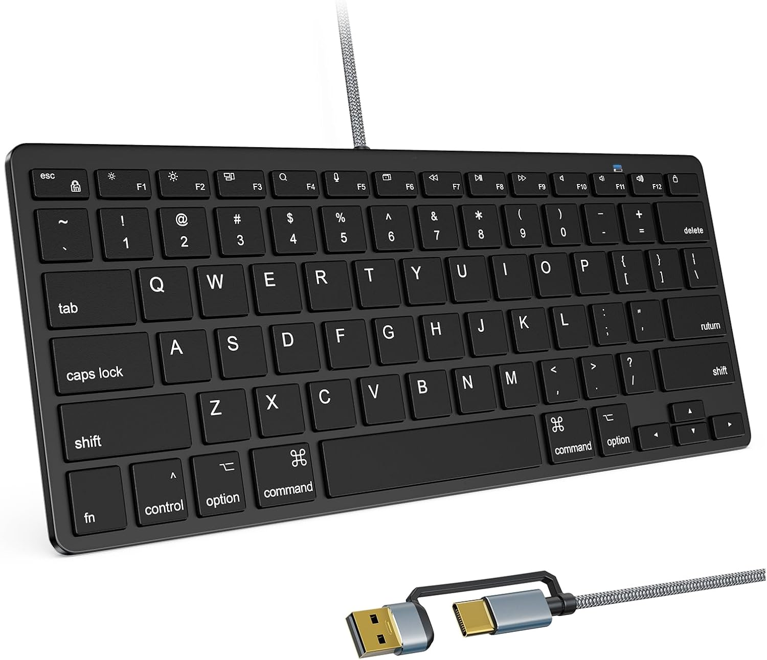 Amazon.com: Ultra-Slim Wired Keyboard for Apple, USB & Type-C