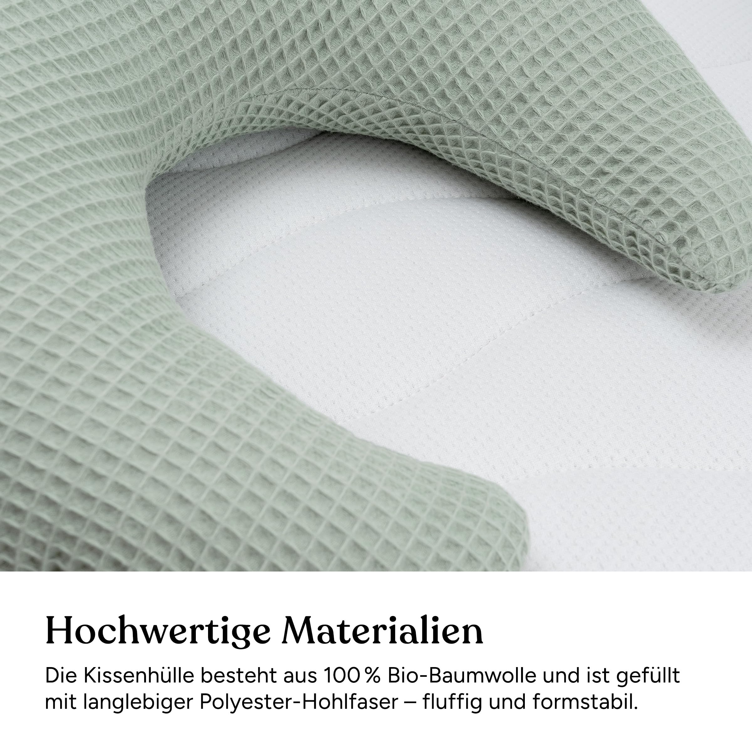 Ehrenkind® Kuschelkissen Mond aus Bio-Baumwolle | Waffelpiqué Dekokissen & Kuschelkissen fürs Kinderzimmer | Atmungsaktiv & formstabil | Beige