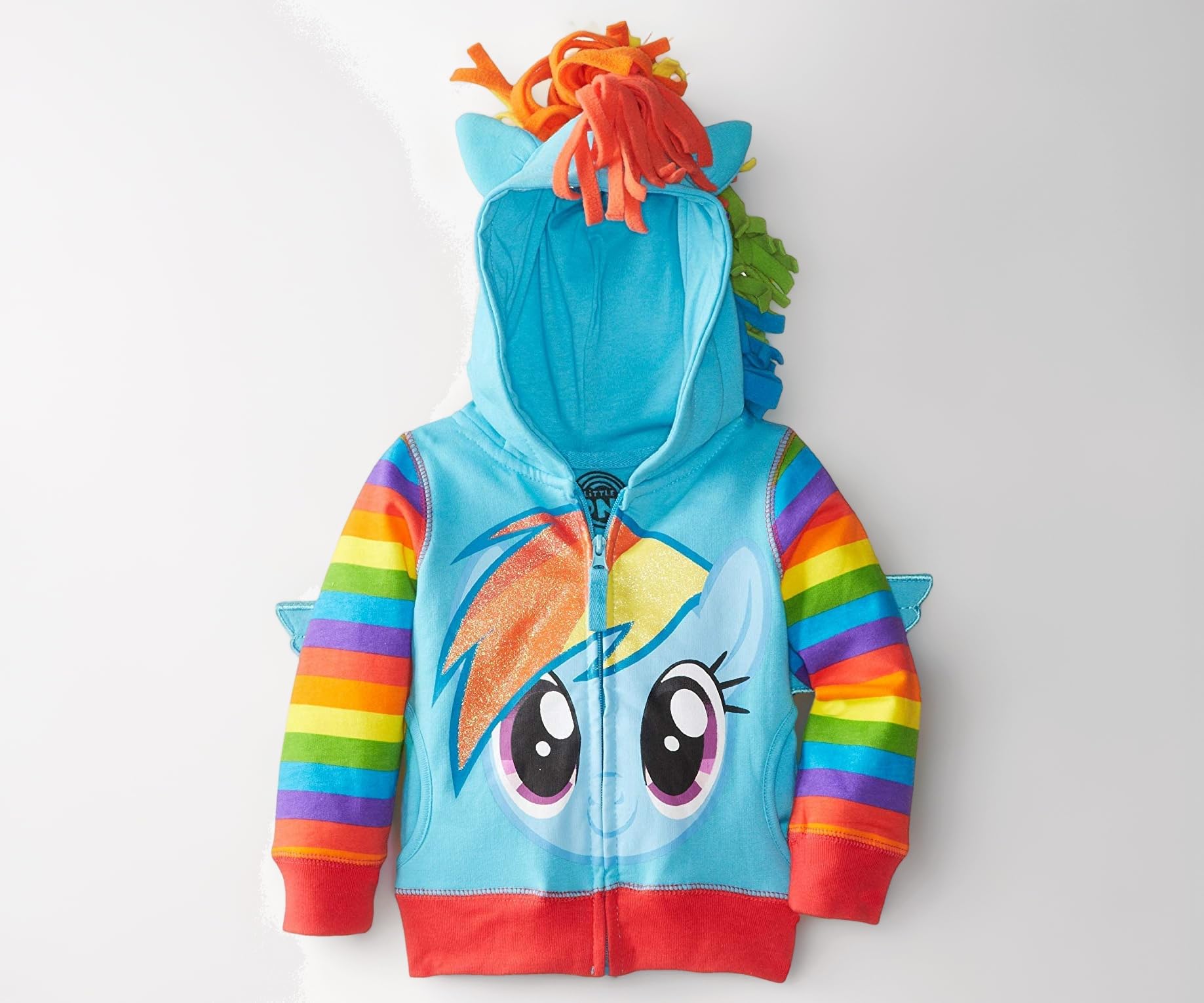 My Little Pony Little Girls' My Pony Rainbow Dash Hoodie, Blue Multi, M (5/6)